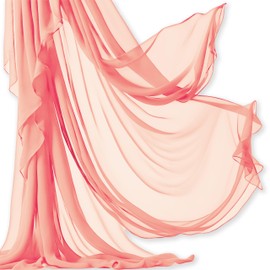 Barcelonetta | Chiffon Fabric | Decoration, Drapery Fabric | Wedding, Gender Reveal, Baby Shower, Birthday | for Arbor, Arch, Canopy, Table and Chair Decoration (Blush, 10 Yards)