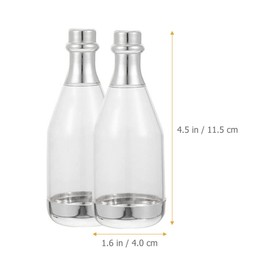 20pcs Bottle Shaped Candy Boxes Clear Bottle Container Party Favor Containers for Shower Wedding Birthday Party(Silver)