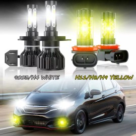 CHUSYYRAY 6000K White LED Headlight+4500