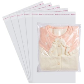 Pomei 11"x 16.9" 100 PCS Clear Plastic Bag-Self Sealing Cellophane Bags, Resealable Clear Poly Cello Bags, Cellophane Treat Bags, Cookie Bags for Packaging, Candy Bags, Cello Bags, Pastry Bags