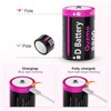 Quzmo Rechargeable Lithium D Batteries, 8800mWh 1.5V D Cell Battries