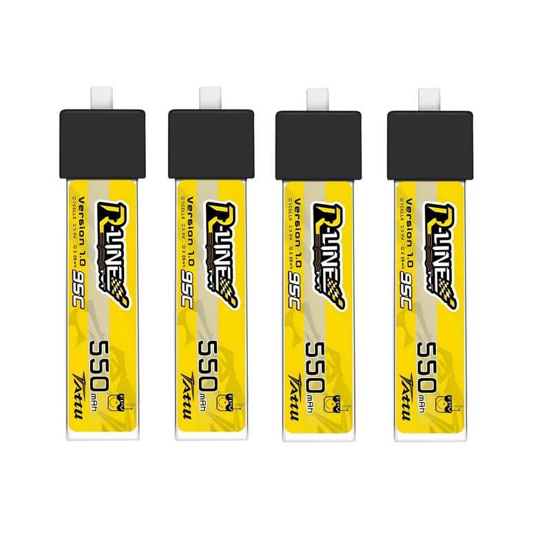 4pcs BT2.0 550mAh 1S Battery 3.8V 95C FPV Lipo Battery
