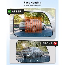 Right Passenger Side Mirror Replacement with Power Heated & Blind Spot Fit for Ford Edge Lincoln Mkx 2011-2015, Heated Rearview Mirror Lens