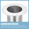 PATIKIL 3" Duct Connector Flange, Straight Pipe Exhaust Flange Stainless