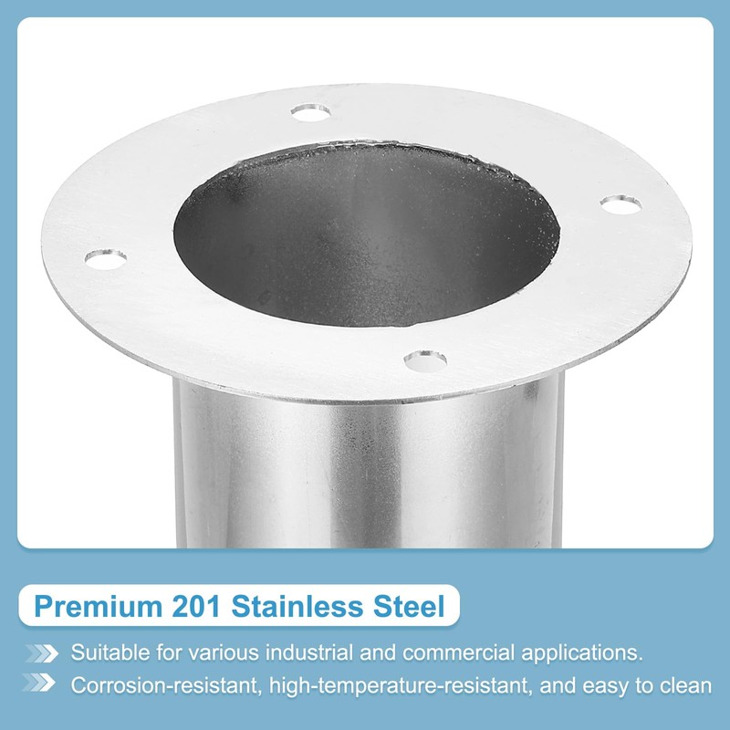 PATIKIL 3" Duct Connector Flange, Straight Pipe Exhaust Flange Stainless