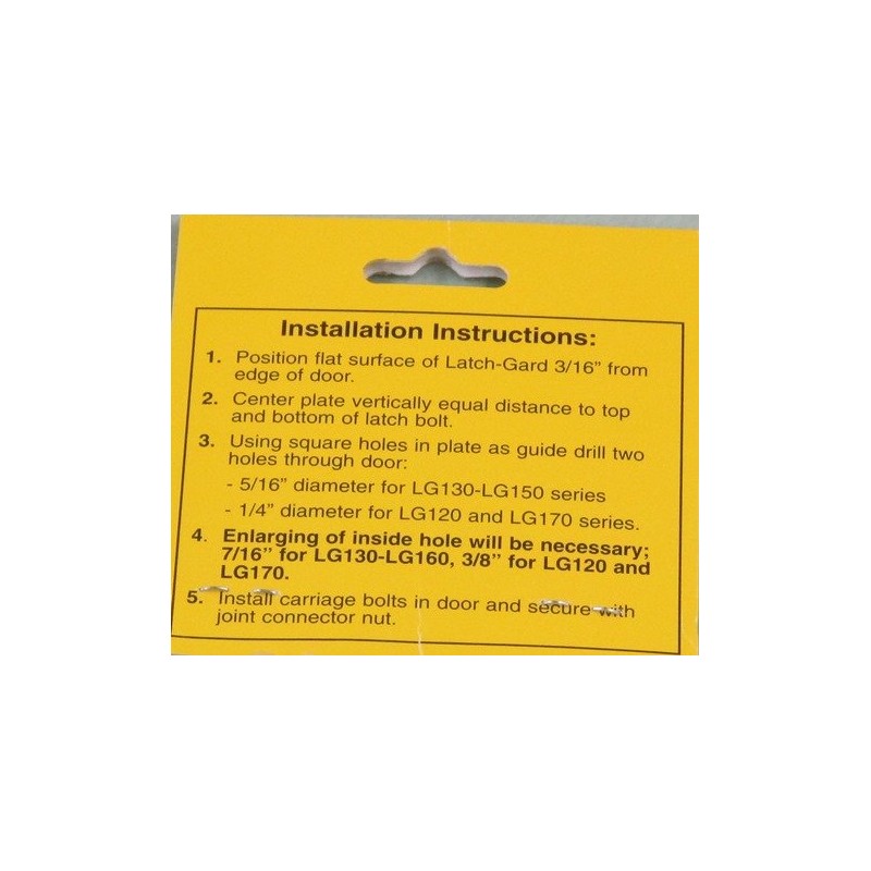Latch Guard LG130D Door Latch Protection Plate 1-3/4" x 10"
