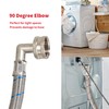 2 Pack 12 FT Washing Machine Hoses with 90 Degree