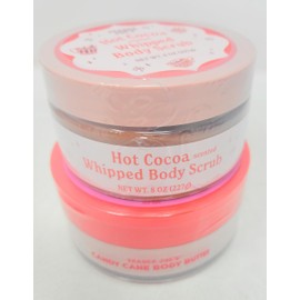 Winter Body care set by Trader Joes: Shimmering Candy Cane Body Butter (8 oz) & Hot Cocoa Scented Body Scrub (8 oz)