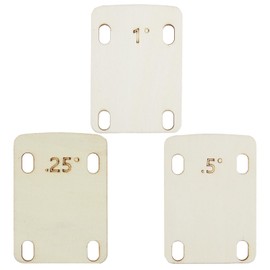 3Pcs Guitar Neck Shims with Slope Maple Wood Electric Guitar Neck Plate Protection 0.25, 0.5, and 1 Degree Adjustments – Guitar Gaskets Essential for Guitar Setup and Repair