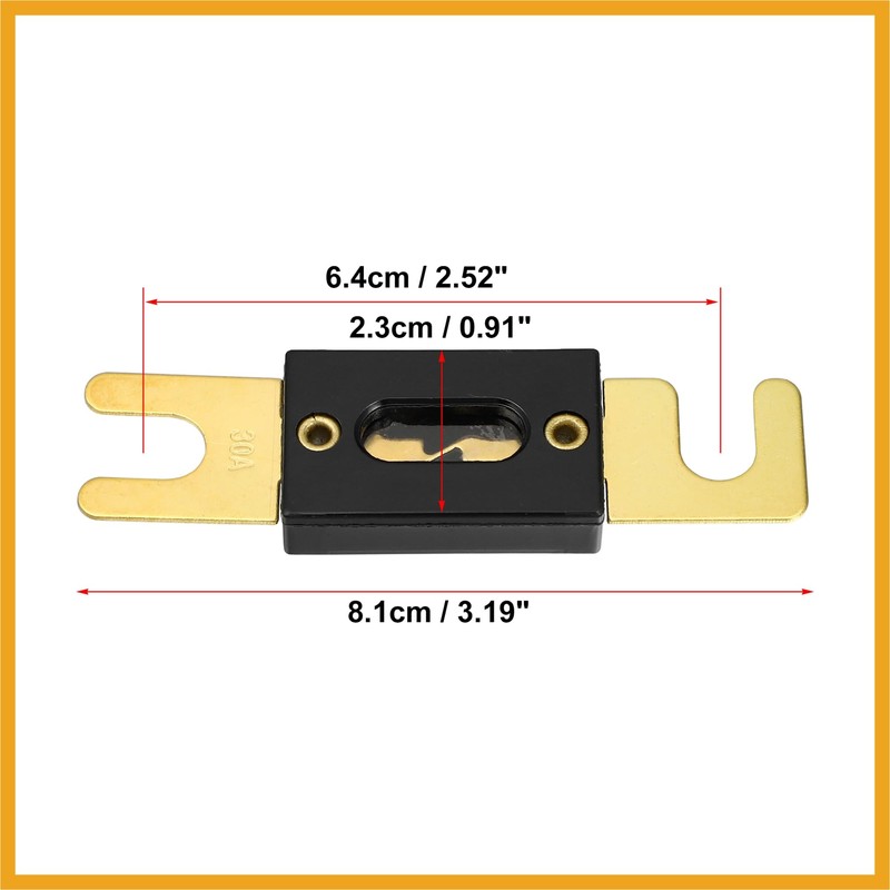 Partuto 2pcs Fuse Replacement 30A ANL Fuses Car Audio Fuse