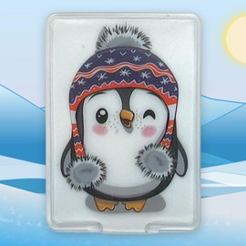 MIJOMA Set of 8 Hand Warmers for Bending, Reusable Pocket Warmers for Children and Adults, Heat Bending Cushion with Trendy Motifs, for Cold Days on the Go (Winter Penguins, 9.5 x 6.8 cm)