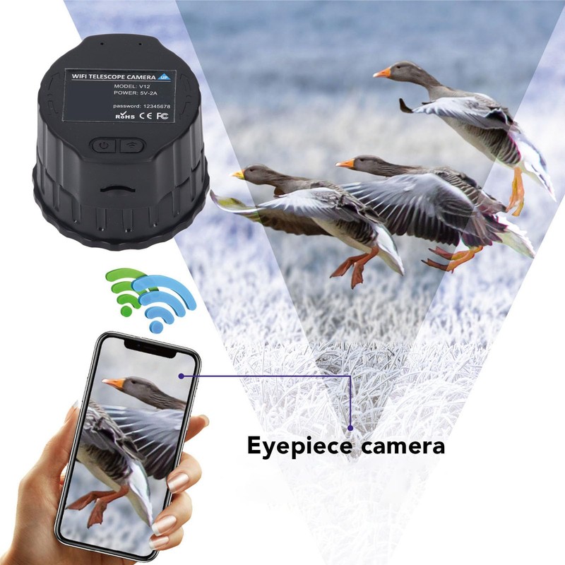 Wireless Telescope Camera with Wi-Fi, 2K Video & 24MP Photo,