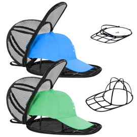NAZZO Hat Washer for Dishwasher Washing Machine, Hat Cleaner Protector Holder for Curved Caps with Mesh Bag, Foldable Cap Washer Frame Cage Universal Adult Kids Basketball Cap, Black, 2 Pack
