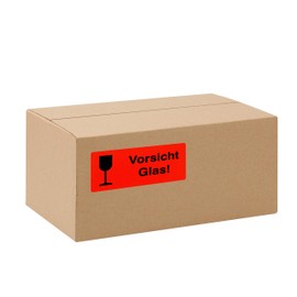 593101 Caution Glass Labels 90 x 35 mm Red Pack of 1000