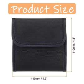 LvYiLinggg Filter Case, 3.2 inches (82 mm), 3.2 inches (82 mm), Filter Pouch, Compatible with Filters Diameters, Foldable, Maintenance, Storage, Management, Waterproof, Dustproof, Portable