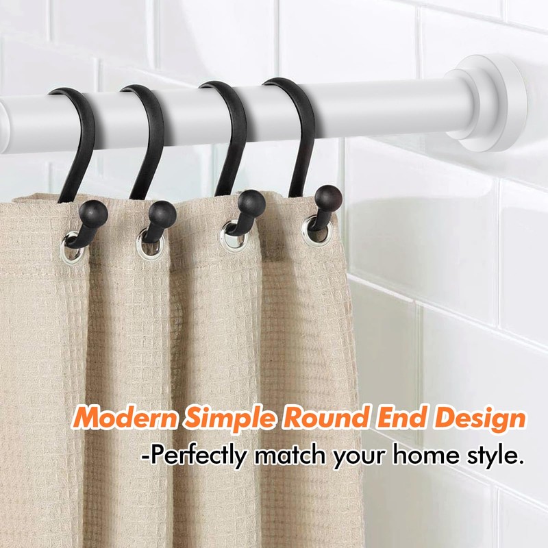 Shower Curtain Rod 31-80 in Adjustable Curtain Rod No Drilling