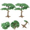 Tofficu 3PCS Miniature Pine Tree Set - Artificial Evergreen Landscape
