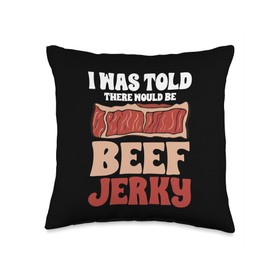 Beef Jerky Stick Keto Throw Pillow