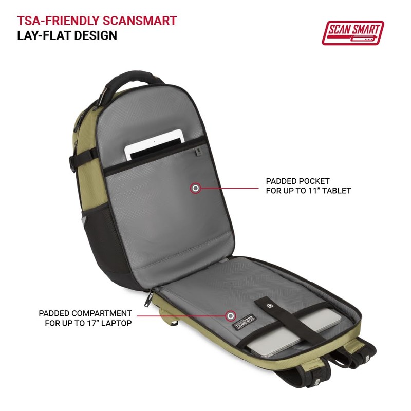 SwissGear Travel Tech Pro Laptop Backpack – Fits Laptops up