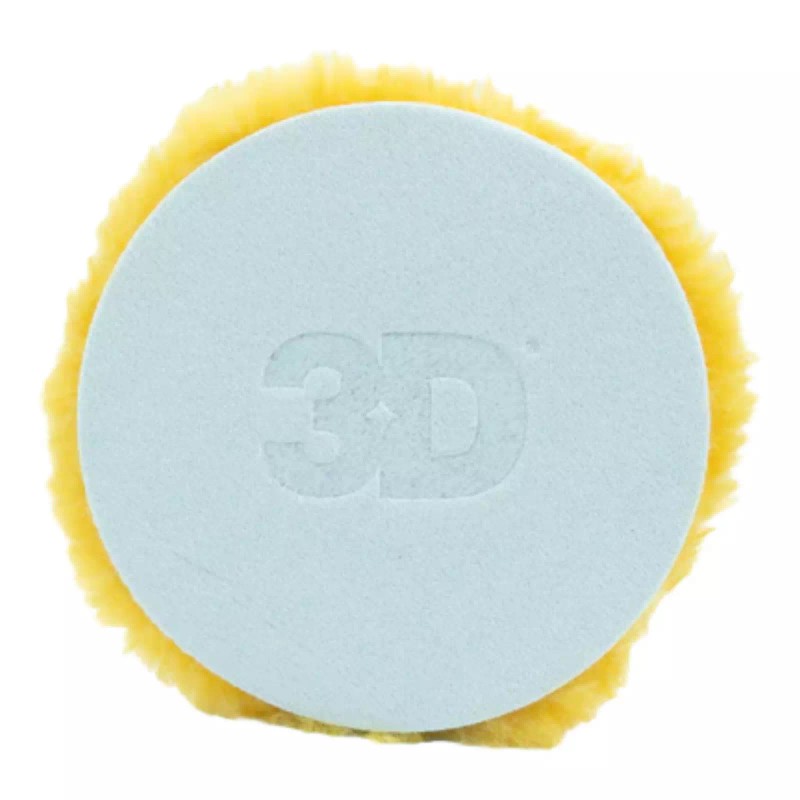3D ACA 8" Yellow X-Cut 100% Lambswool Pad K-XW8