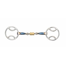 BLUE ALLOY BEVEL WITH ROLLER LINK Stainless Steel Blue Sweet Iron Mouthpiece [BLUESWT] [5.5"]