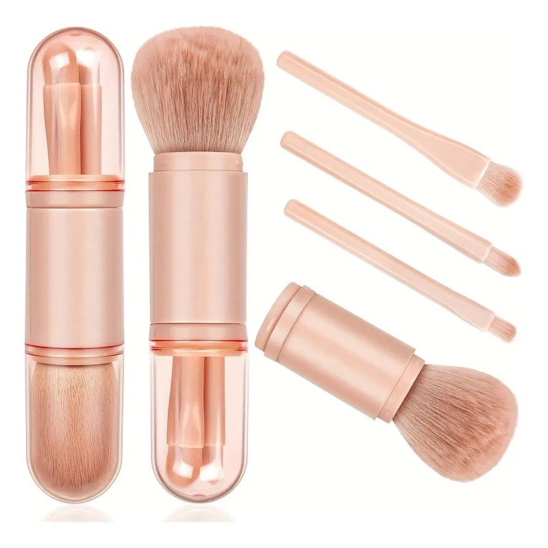 ] Juego De 2 Pinceles De Maquillaje En Miniatura Cuatro