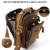 Ringsun Small Leather Travel Bag Zipper Crossbody Shoulder Bag Messenger
