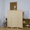 Pawlabay 3 Panel Short Panel Divider Screen,3.95 FT Tall Bamboo
