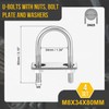 DTGN M8x34x80mm U Bolts Round Kit - 4Set - 304