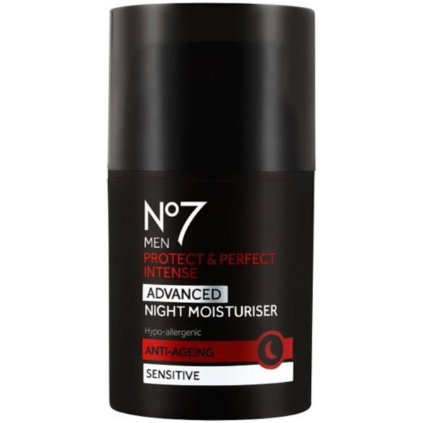 No7 Men Protect & Perfect Intense - ADVANCED Night Moisturiser - Anti Ageing - Sensitive - 50ml