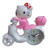 KH Reloj Despertador Kitty Alarma Sanrio Motocicleta Sanrio