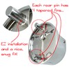 Closet Rod Support Flanges with Rear Pin | Heavy Duty