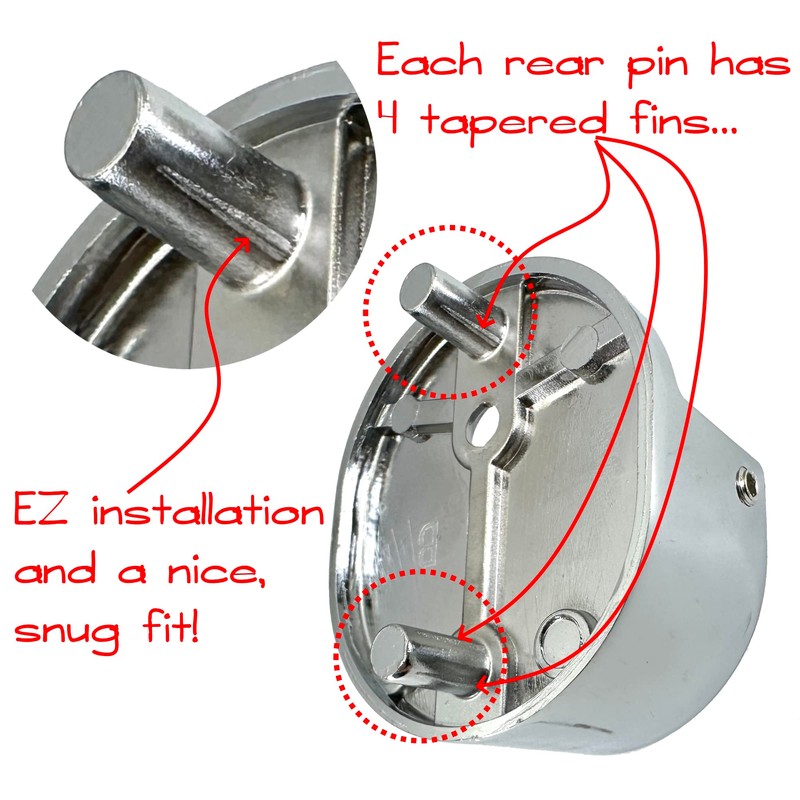 Closet Rod Support Flanges with Rear Pin | Heavy Duty