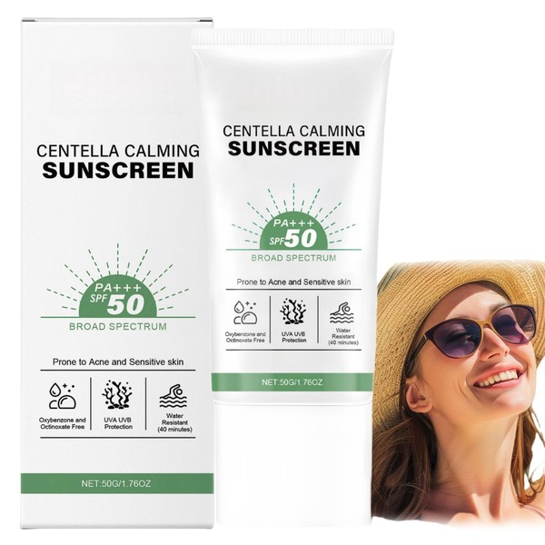 Centella Sun Cream SPF 50 Pa+++,Centella Sunscreen,Water-Fit Sun Serum,Soothing S/un