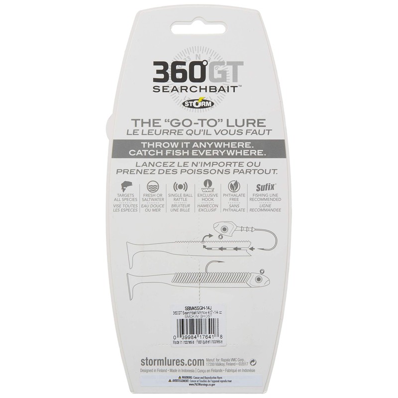 360GT Searchbait Minnow 3.5"- 1/8 oz Smokin' Ghost