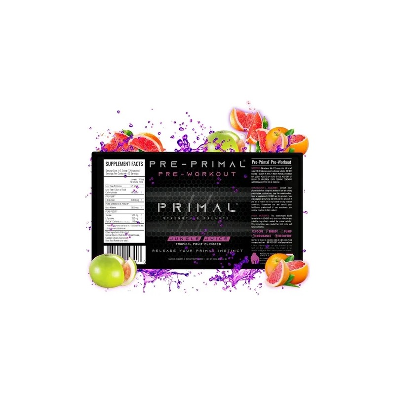 Primal Pre Pre Workout Pre Entreno 30 Servs 444 Grs