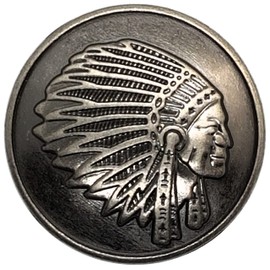 Goldgöre Conchos Concho Indian Silver Matt Screw-On 35 mm