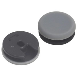 Audiofan 3DS 3DSLL Common Analog Stick (Slide Pad) Rubber Grip Replacement Grip Black Gray 2-Piece Set