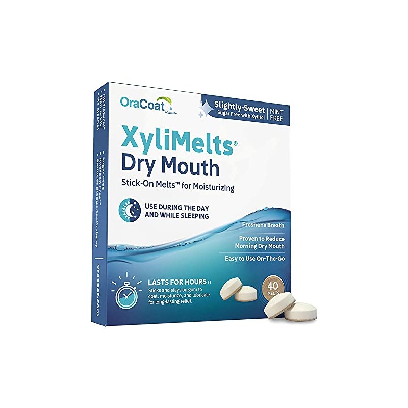 XyliMelts Discs for Dry Mouth, Mint Free 80 ea (Pack