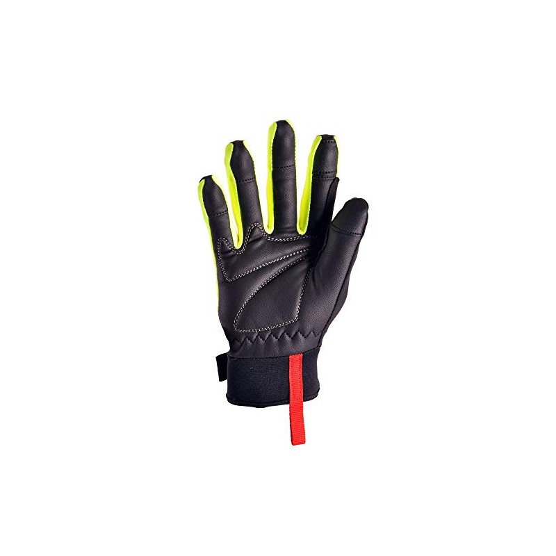 Silvini Men's Fusaro Softshell Gloves, Black/Neon, 2X-Large