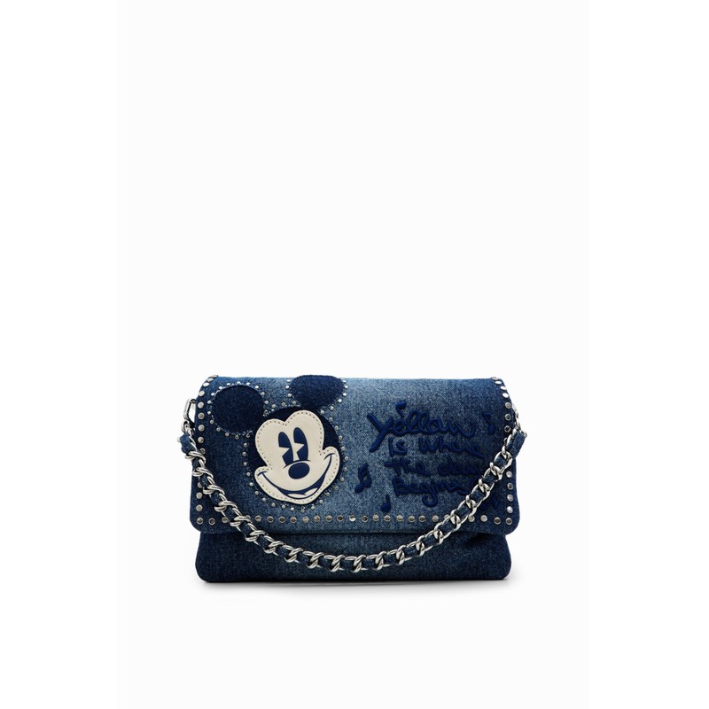 Desigual Women's Mickey RO Accessories Denim Across Body Bag, Blue,