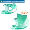 COOLCOOLDEE Pool Float with Canopy, Cup Holder - XL Pool