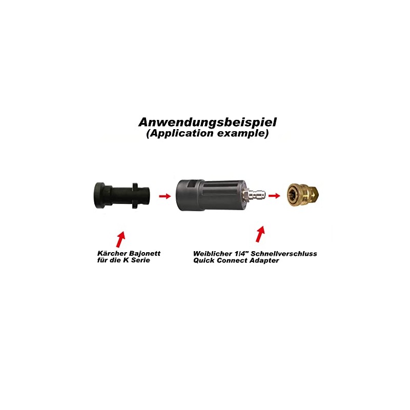 M&M Smartek Adapter for/Compatible with Kärcher with Bayonet Internal Thread