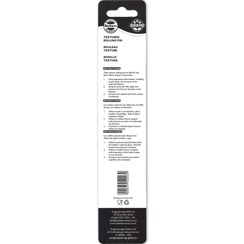 JEM Scroll Roller Textured Rolling Pin, Short