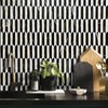 DICOFUN 1 Sheet Black & White Peel and Stick Backsplash