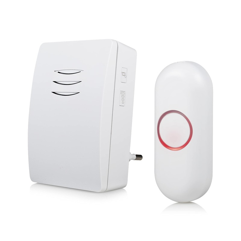Byron DBY-21132 Doorbell Set, up to 100 m Wireless Range,