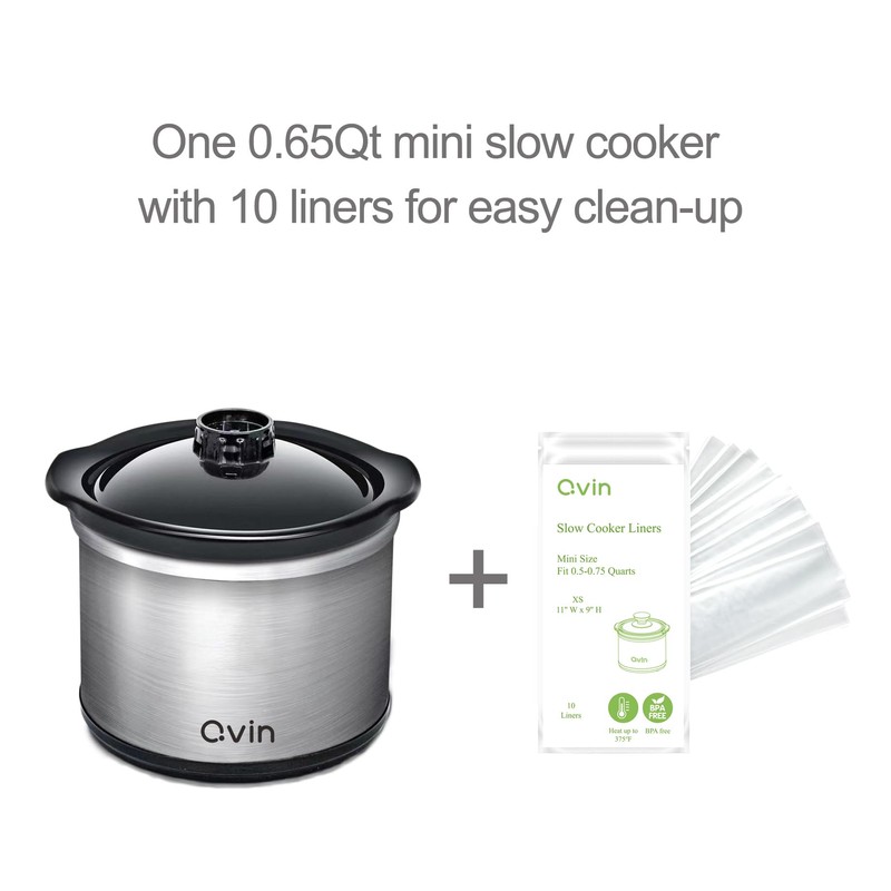 Mini Slow Cooker 0.65qt(20oz) warmer with 10 pcs food safe
