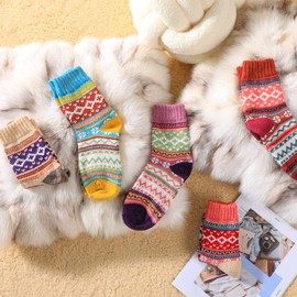 Pleneal Wool Socks for Women- Winter Warm Womens Wool Socks Thick Knit Soft Cozy Socks, Boots Socks for Women