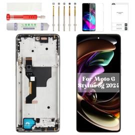 for Motorola Moto G Stylus 5G 2024 Screen for Moto G Stylus 5G 2024 Display LCD for Moto G Stylus 5G 2024 Digitizer Repair Touch XT2419-2 XT2419-1 XT2419 Black with Frame