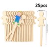 CAA Trading™ 25 x Wooden People Craft Sticks for Crafting